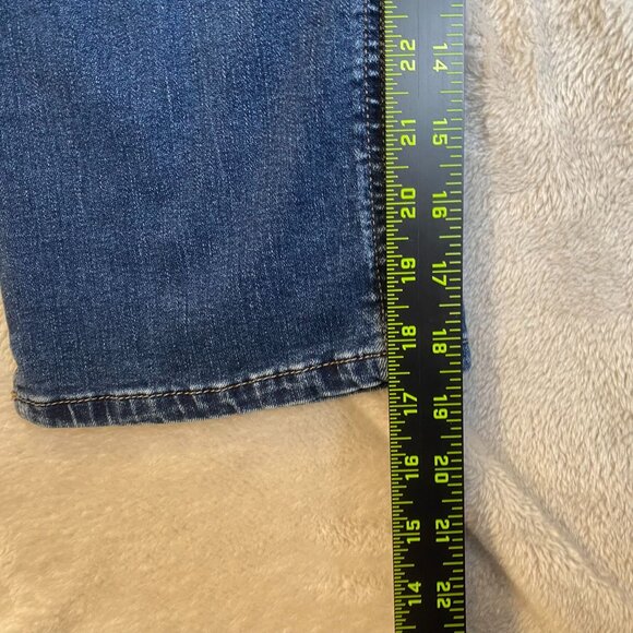 Lee Womens Jeans Size 14 Medium Blue Denim Straight Leg Cotton Blend Stretch - Picture 6 of 16